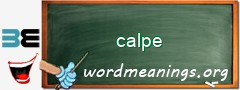 WordMeaning blackboard for calpe